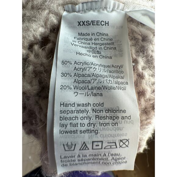 NEW! Madewell S Windemere Wool Alpaca Crochet Boxy Sweater Taupe Beige Neutral - Picture 7 of 7